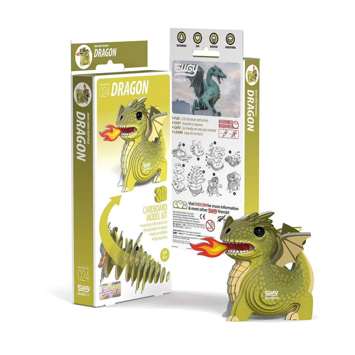3D Papier - Drache Carletto
