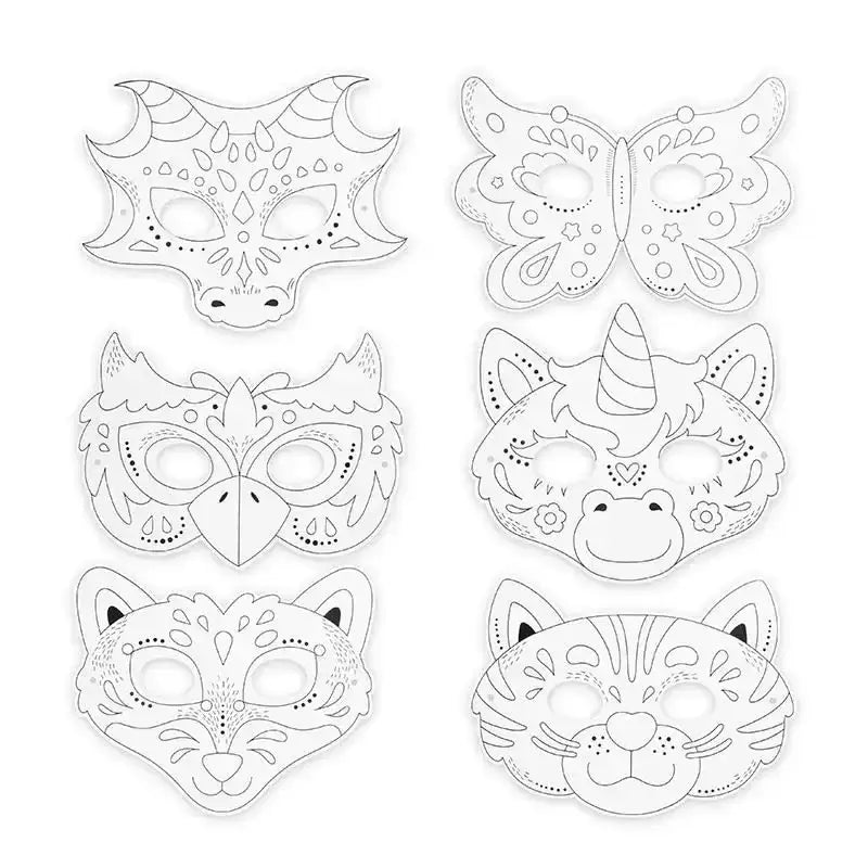 bastel-und-ausmalmasken-6x-tiere-kunstundspiel-3 - kunstundspiel 
