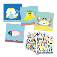 basteln-mit-stickern-meerestiere-kunstundspiel-2 - kunstundspiel 