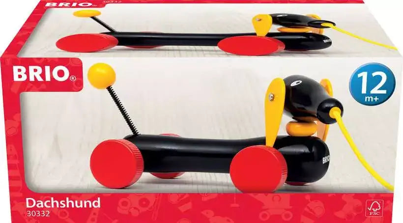 BRIO Dachshund Holzspielzeug für Kinder ab 12 Monaten, nachhaltig & kinderfreundlich