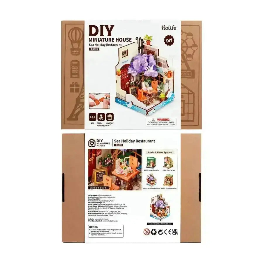 DIY Miniature House Sea Holiday Restaurant DS039 - DS039 Robotime
