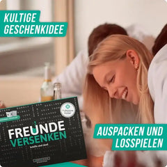 Freunde versenken Spiel – kultige Geschenkidee zum Auspacken & Losspielen, nachhaltiges Gesellschaftsspiel