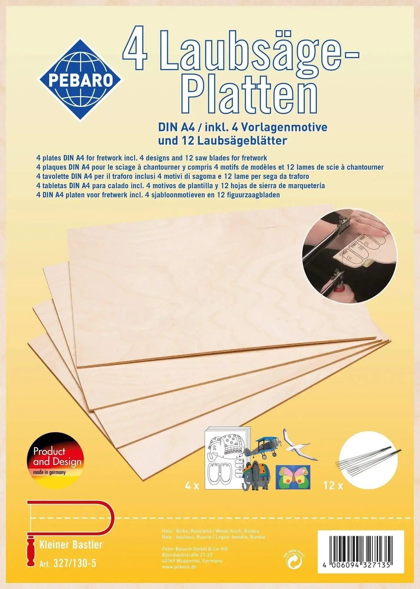 Laubsägeholz - 30x21 cm - DIN A4 Pebaro