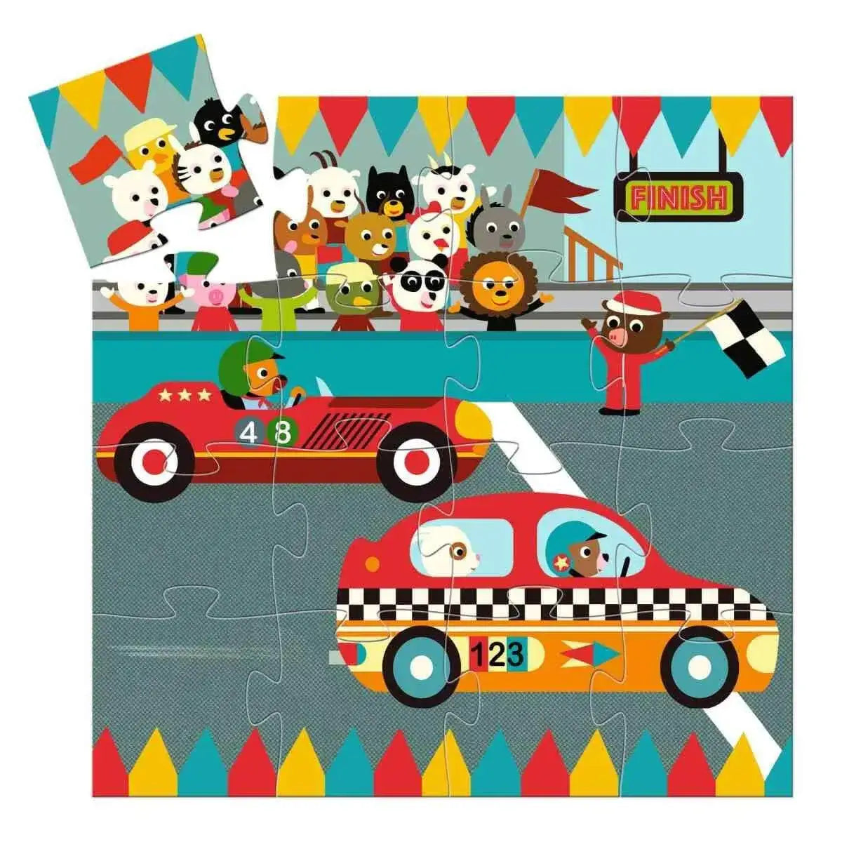puzzle-16-teile-das-rennauto-kunstundspiel-2 - kunstundspiel 