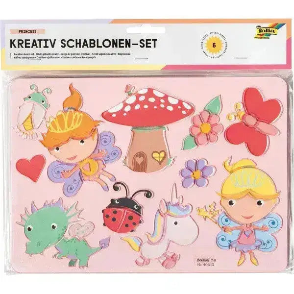 schablonen-set-kreativ-prinzessin-schmetterling-einhorn-meerjungfrau-kunstundspiel-1 - kunstundspiel 