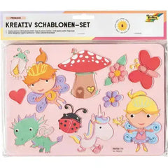 schablonen-set-kreativ-prinzessin-schmetterling-einhorn-meerjungfrau-kunstundspiel-1 - kunstundspiel 