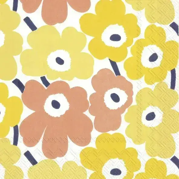 servietten-mini-unikko-yellow-kunstundspiel-1 - kunstundspiel 