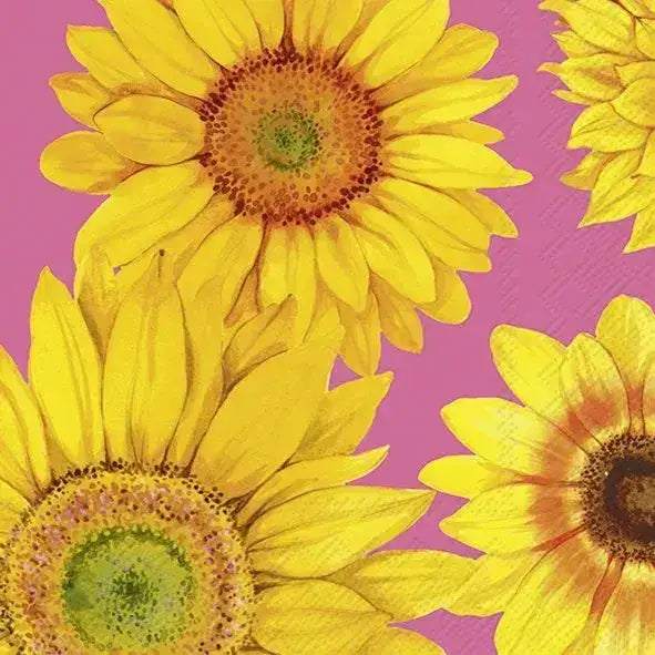 servietten-sonnenblumen-pink-kunstundspiel-1 - kunstundspiel 